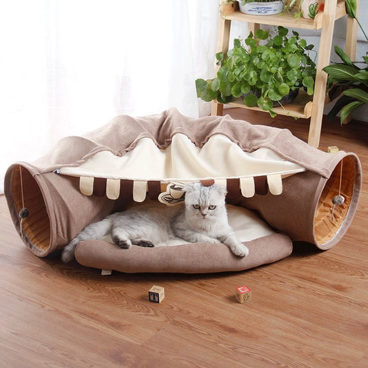 Collapsible Cat Tunnel Bed